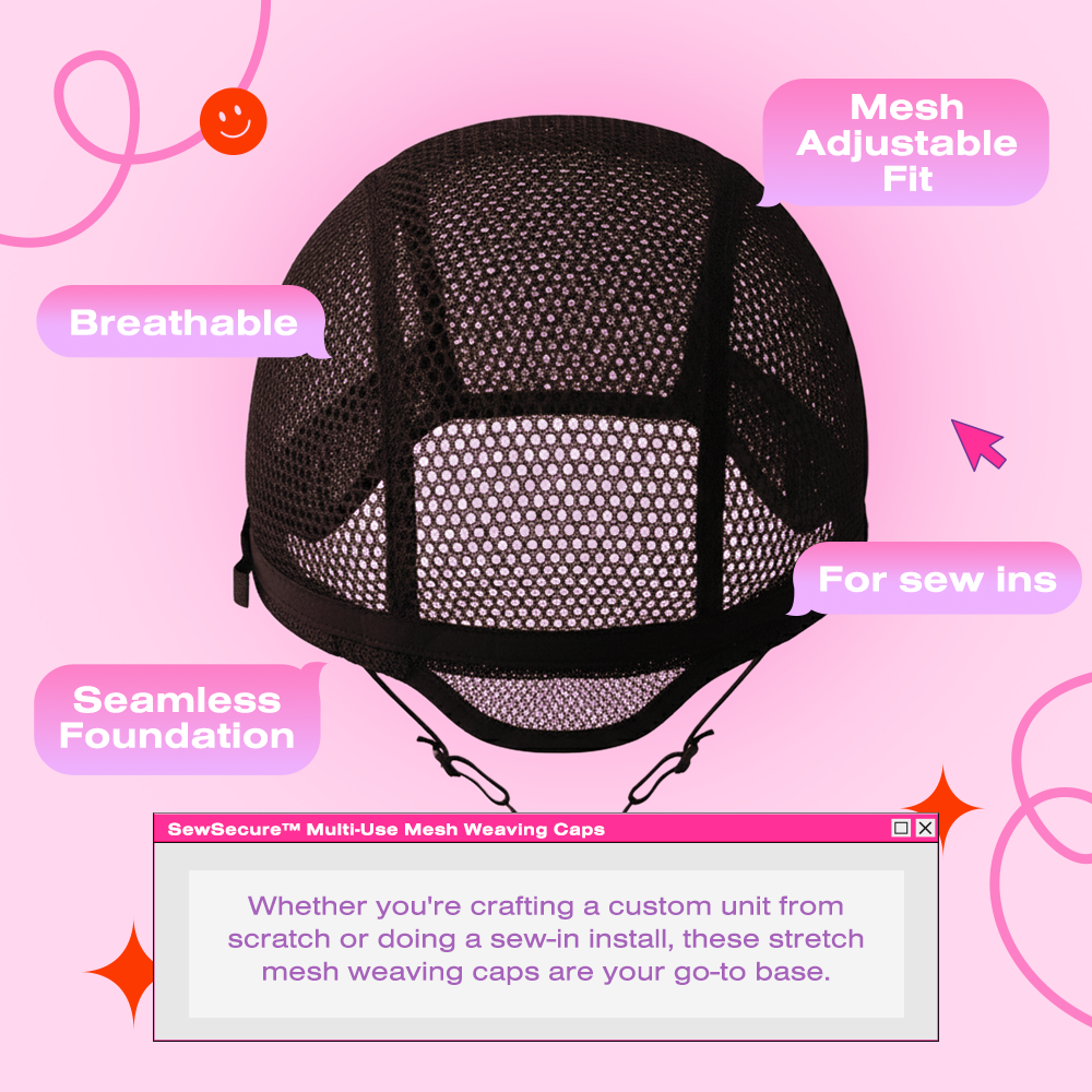 SewSecure Multi-Use Mesh Weaving Cap - 5 Pack