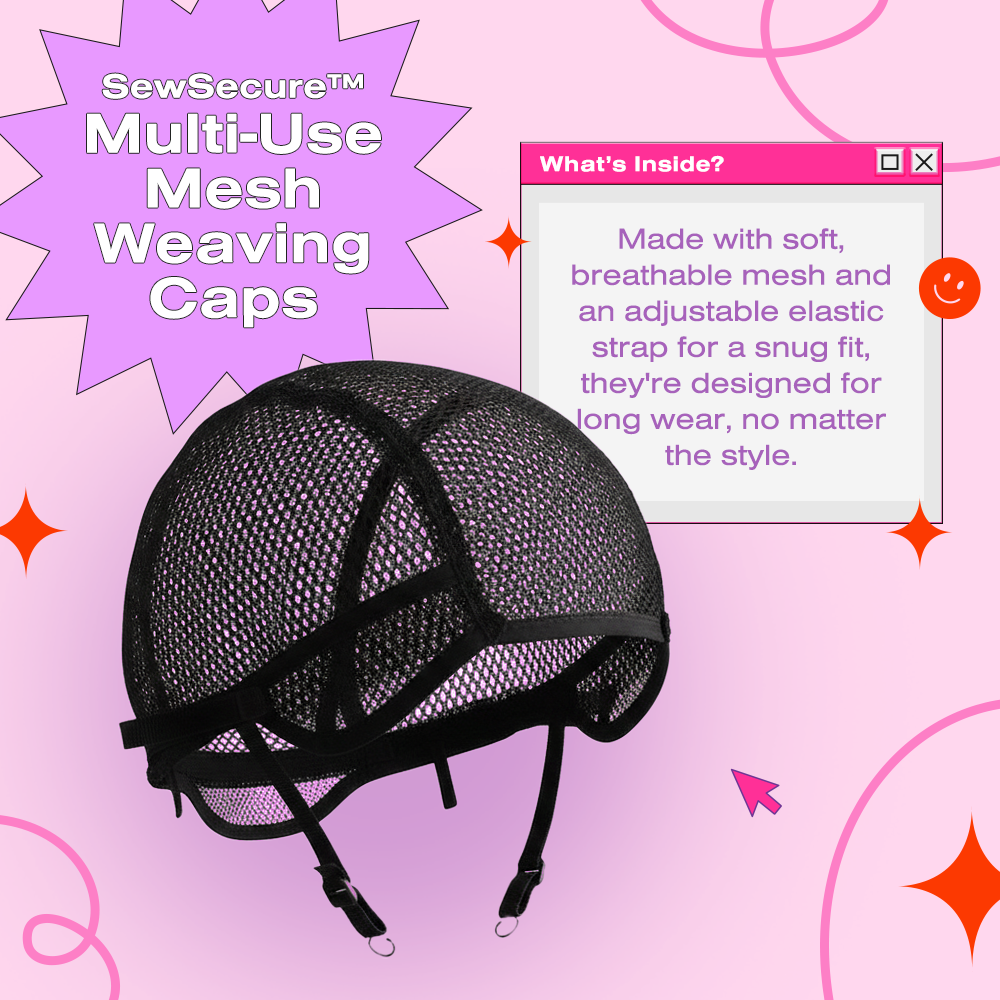 SewSecure Multi-Use Mesh Weaving Cap - 5 Pack