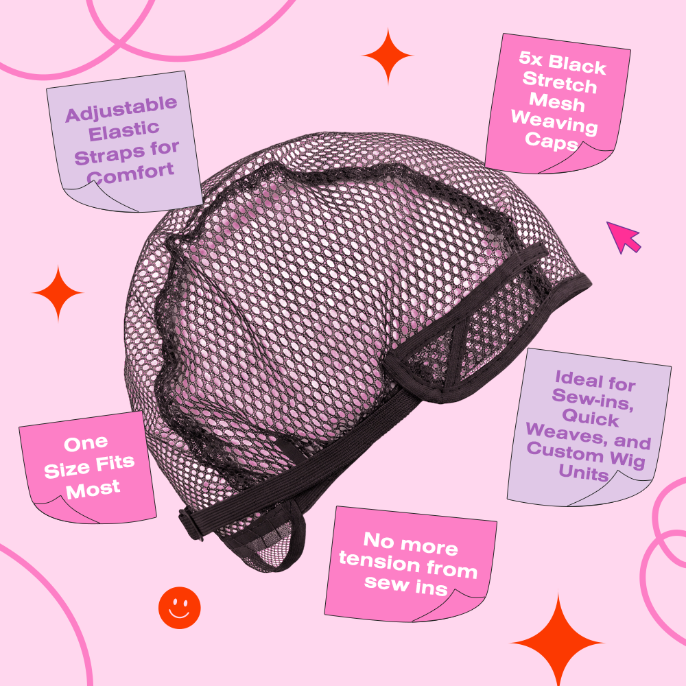 SewSecure Multi-Use Mesh Weaving Cap - 5 Pack