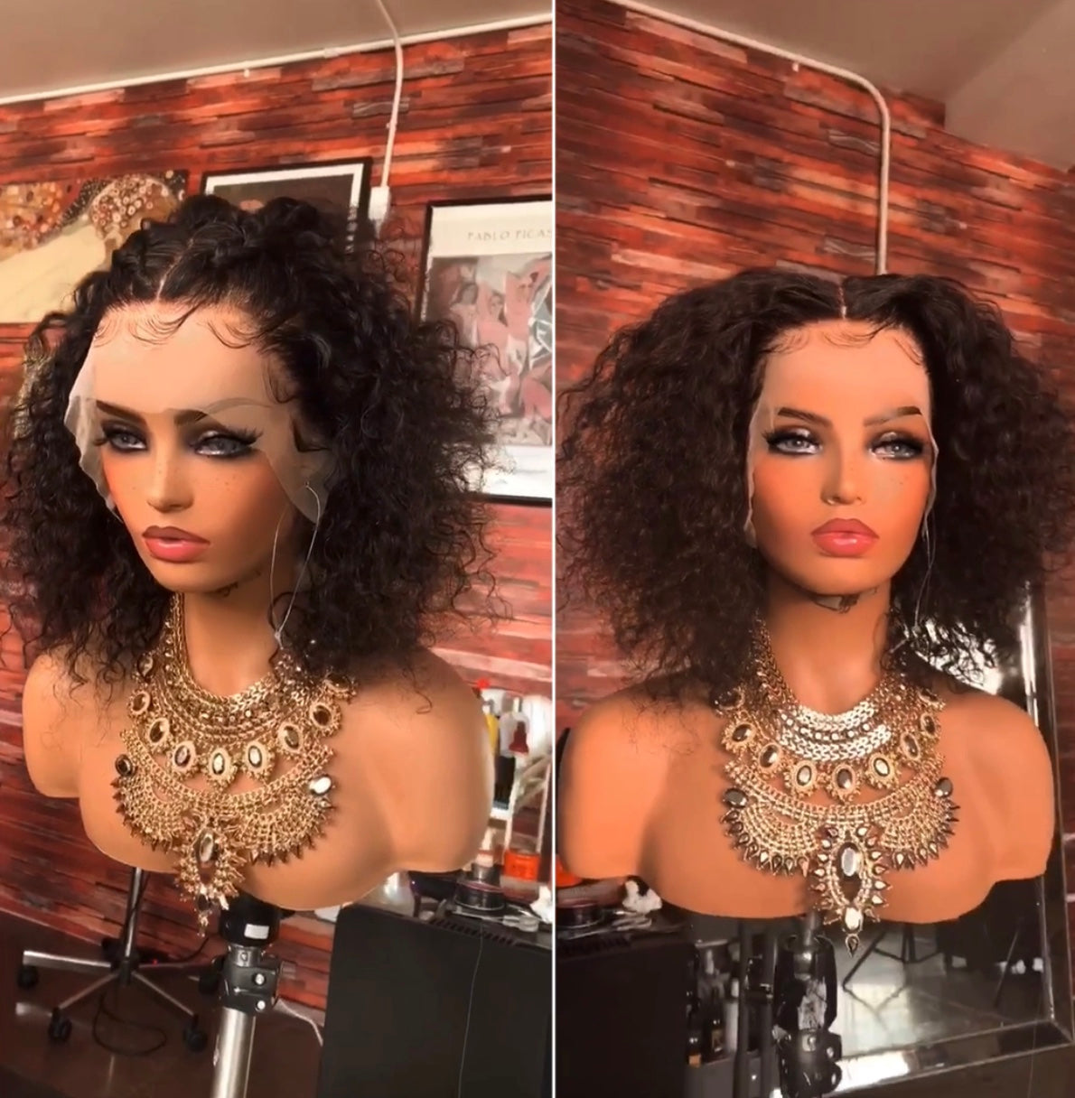 Cambodian Loose Curly Frontal Bob Wig - The Frontal Queen