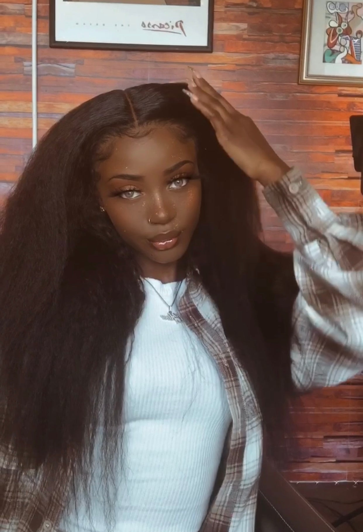 6 by 6 Cambodian Kinky Straight Closure Wig - The Frontal Queen