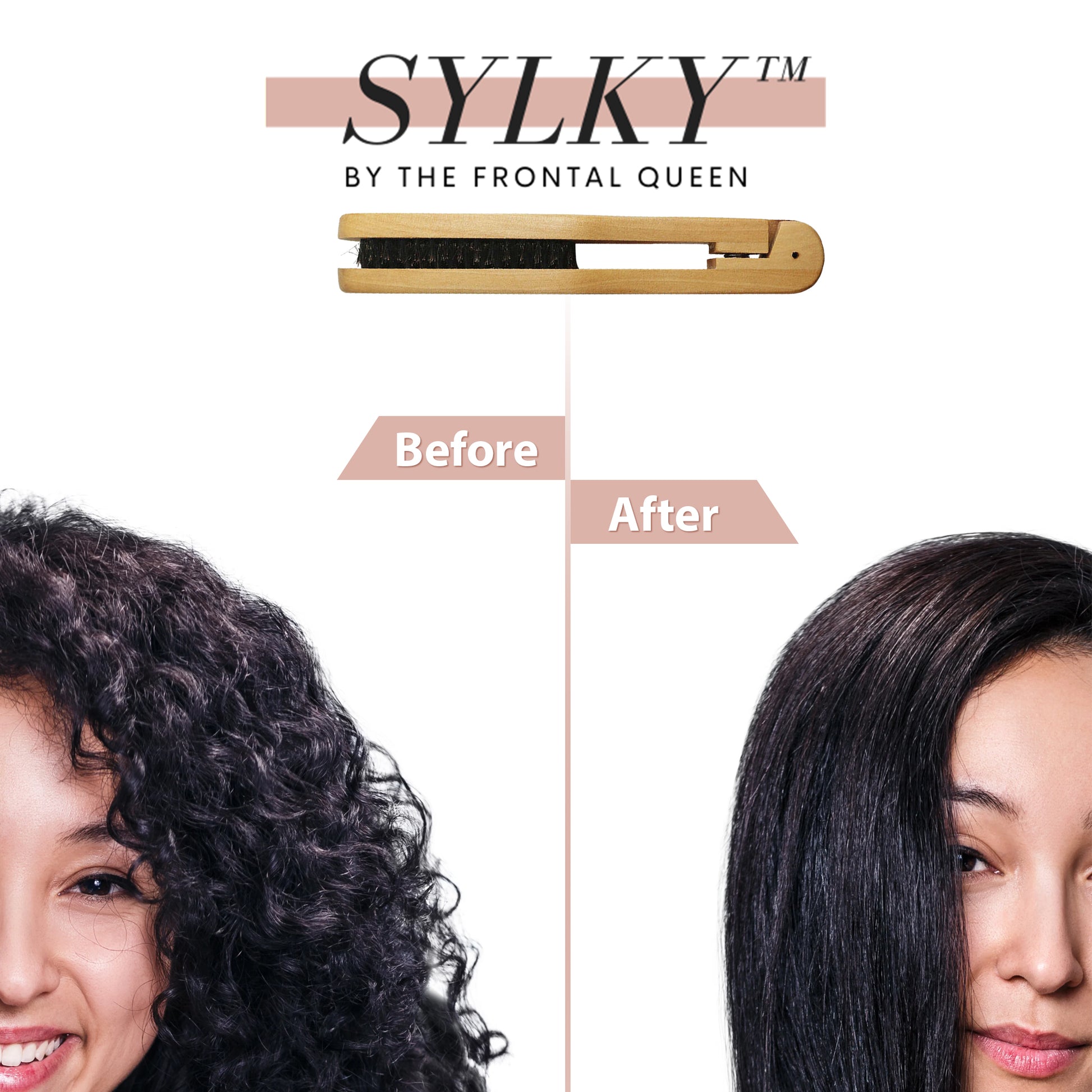 SYLKY™ FLAT IRON BRUSH by The Frontal Queen - The Frontal Queen