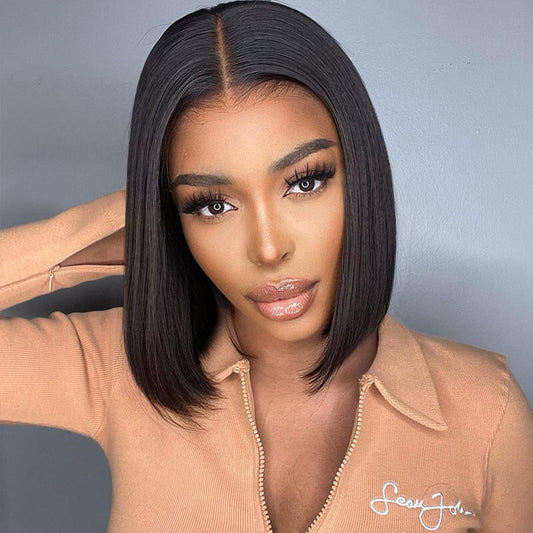 Cambodian Straight Closure Bob Wig - The Frontal Queen