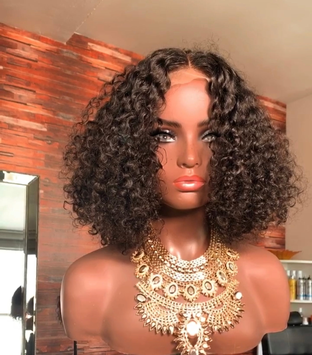Newbie Cambodian Tight Curly Closure Wig - The Frontal Queen