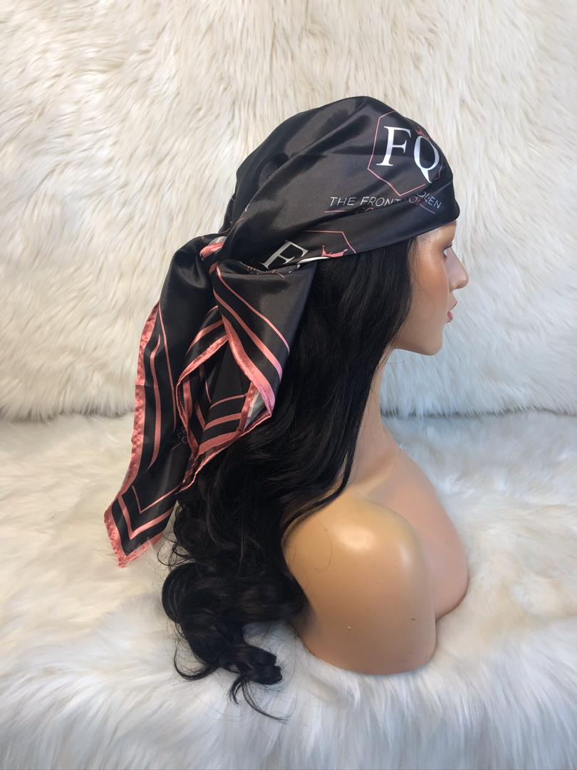 Luxe Silk Scarf by The Frontal Queen - BLACK - The Frontal Queen