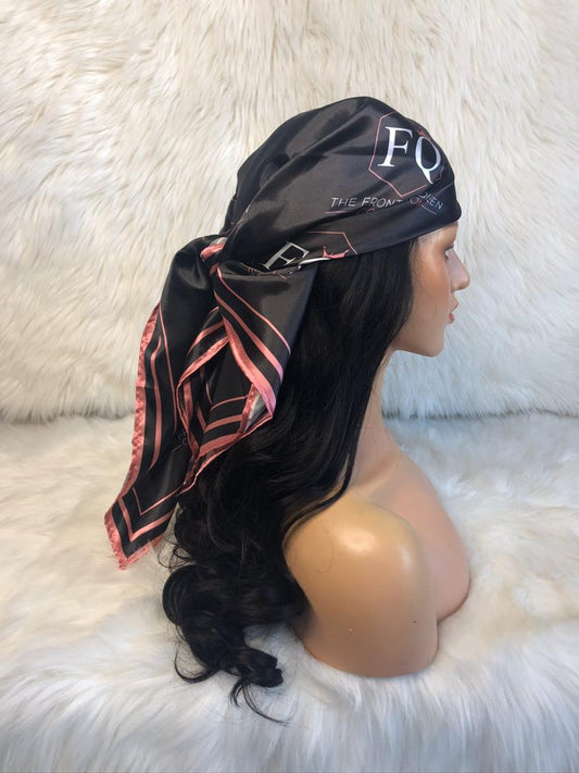 Luxe Silk Scarf by The Frontal Queen - BLACK - The Frontal Queen