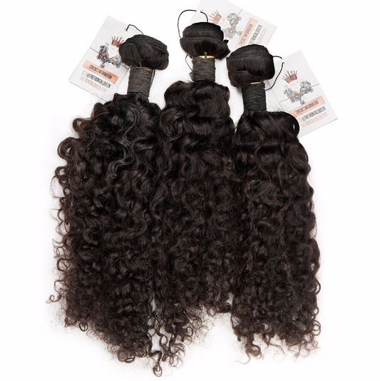 RAW Cambodian Tight Curly // Three Bundle Deal - The Frontal Queen