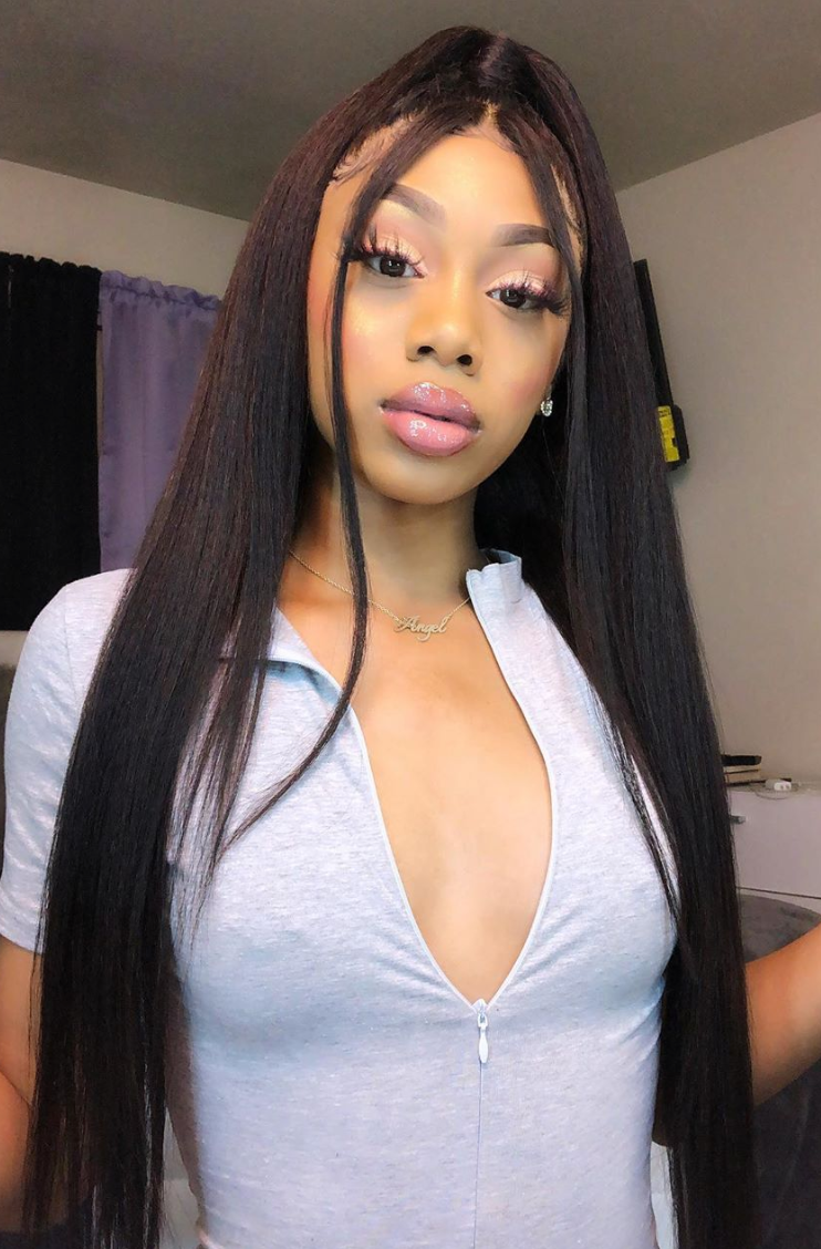 Newbie Kinky Straight Frontal Wig - The Frontal Queen